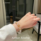 Natural Clear Quartz & Citrine Bracelet: Amplify Energy, Attract Abundance