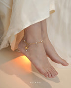 14K Gold-Filled Layered Anklet with Natural Pearl for Elegance & Everyday Luxury