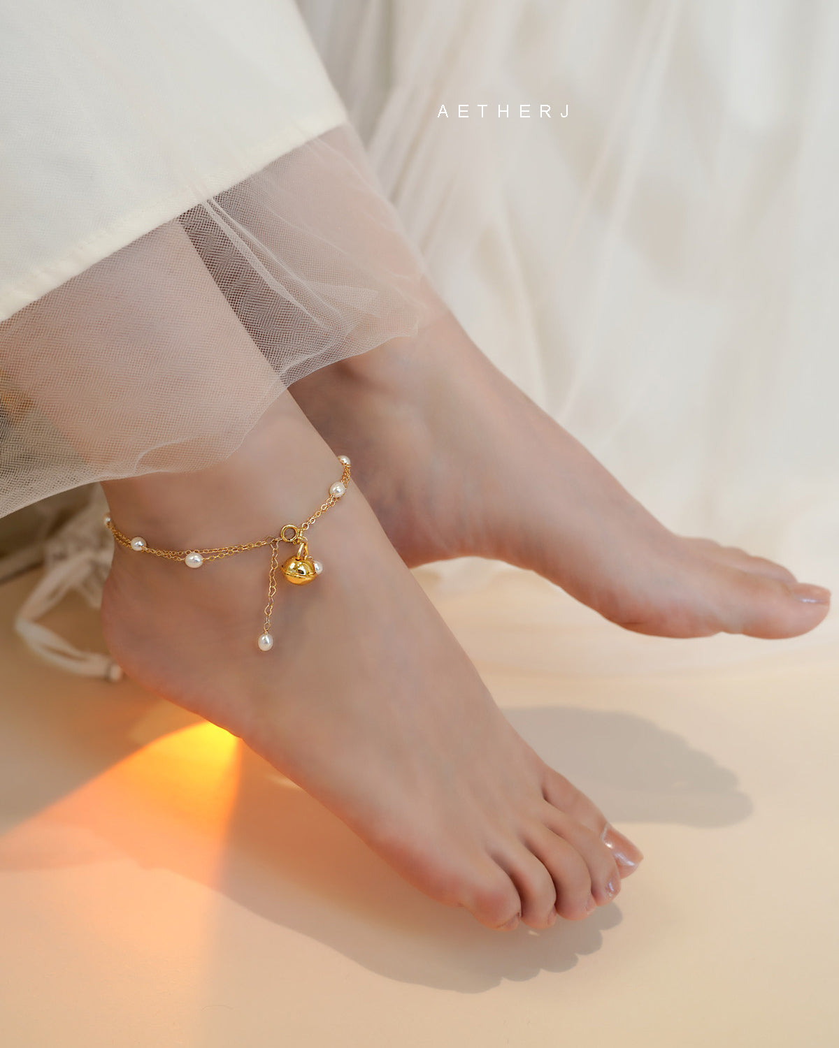 14K Gold-Filled Layered Anklet with Natural Pearl for Elegance & Everyday Luxury