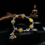 Wealth Magnetism – Mantra Golden Rutilated Quartz Bracelet