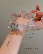 Rose Quartz & Mother-of-Pearl Nine-Tailed Fox Bracelet | Love · Protection · Spirituality