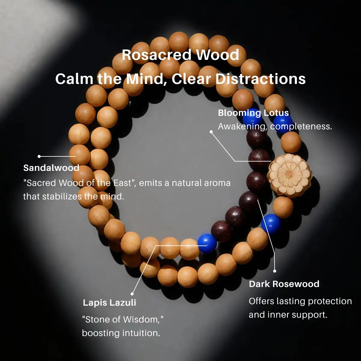 Tibetan Blessing – Buddhist Sandalwood Bracelet