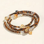 Faceted Tiger Eye with Agarwood | Vintage Unisex Jewelry