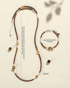 Faceted Tiger Eye with Agarwood | Vintage Unisex Jewelry