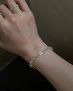 7A Faceted Clear Quartz & S925 Silver Bracelet for Clarity, Balance & Daily Wear