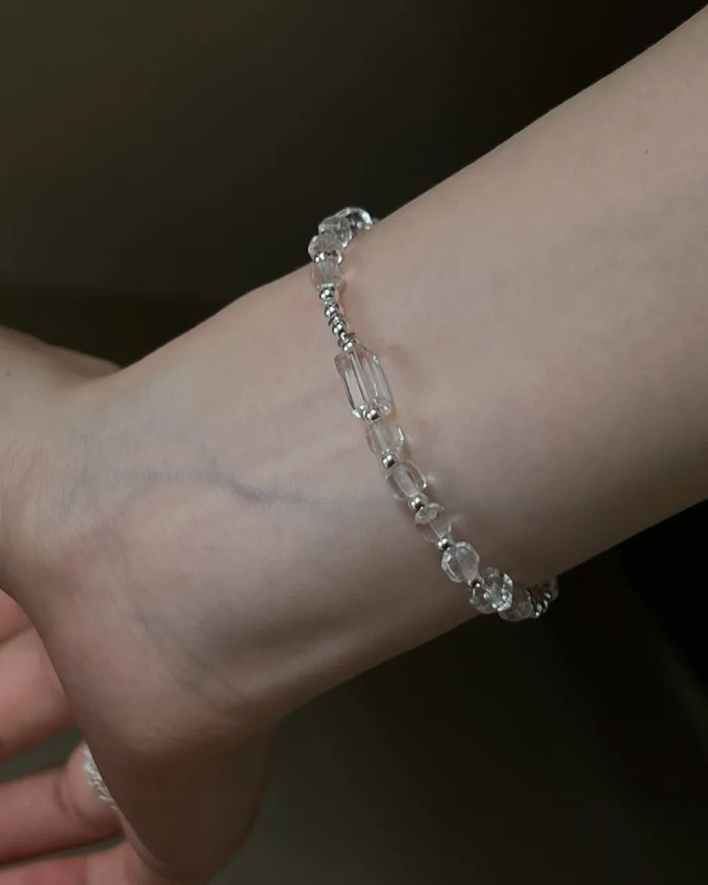 7A Faceted Clear Quartz & S925 Silver Bracelet for Clarity, Balance & Daily Wear