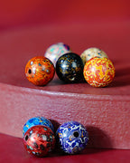 Artisanal Mother-of-Pearl Inlay Loose Beads. Premium Accessories.