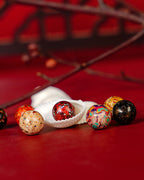 Artisanal Mother-of-Pearl Inlay Loose Beads. Premium Accessories.