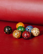 Artisanal Mother-of-Pearl Inlay Loose Beads. Premium Accessories.