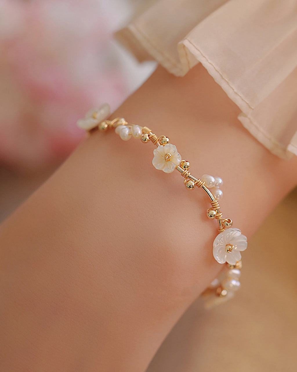 Freshwater Pearl Purity & Elegance Bracelet , Daily Wear