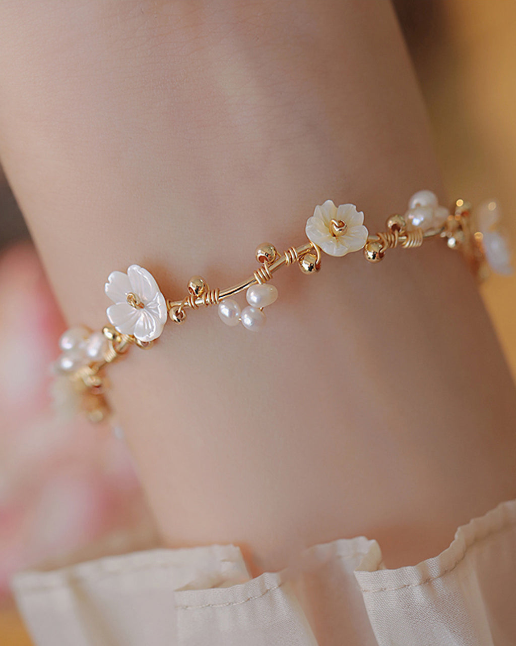 Freshwater Pearl Purity & Elegance Bracelet , Daily Wear