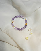 Natural Amethyst Crystal Bracelet for Love, Peace & Protection