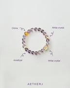 Natural Amethyst Crystal Bracelet for Love, Peace & Protection