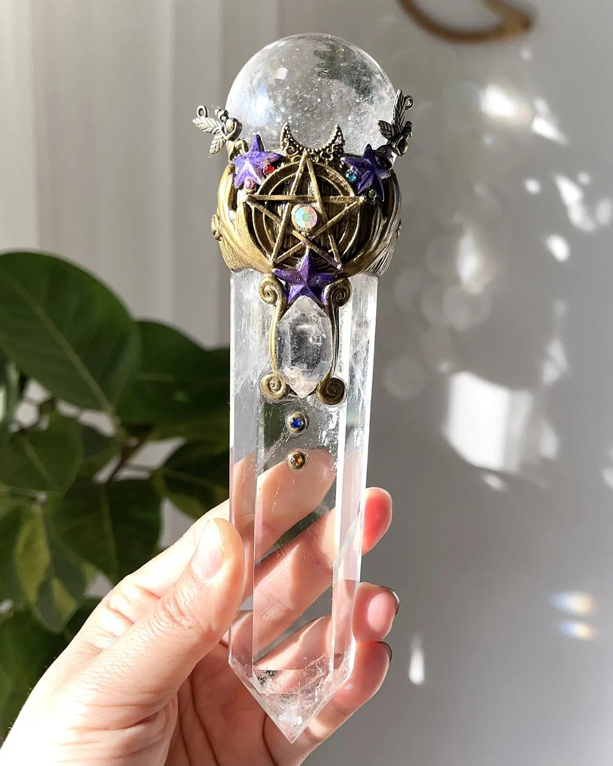 Natural Crystal Wand for Energy & Spiritual Decor