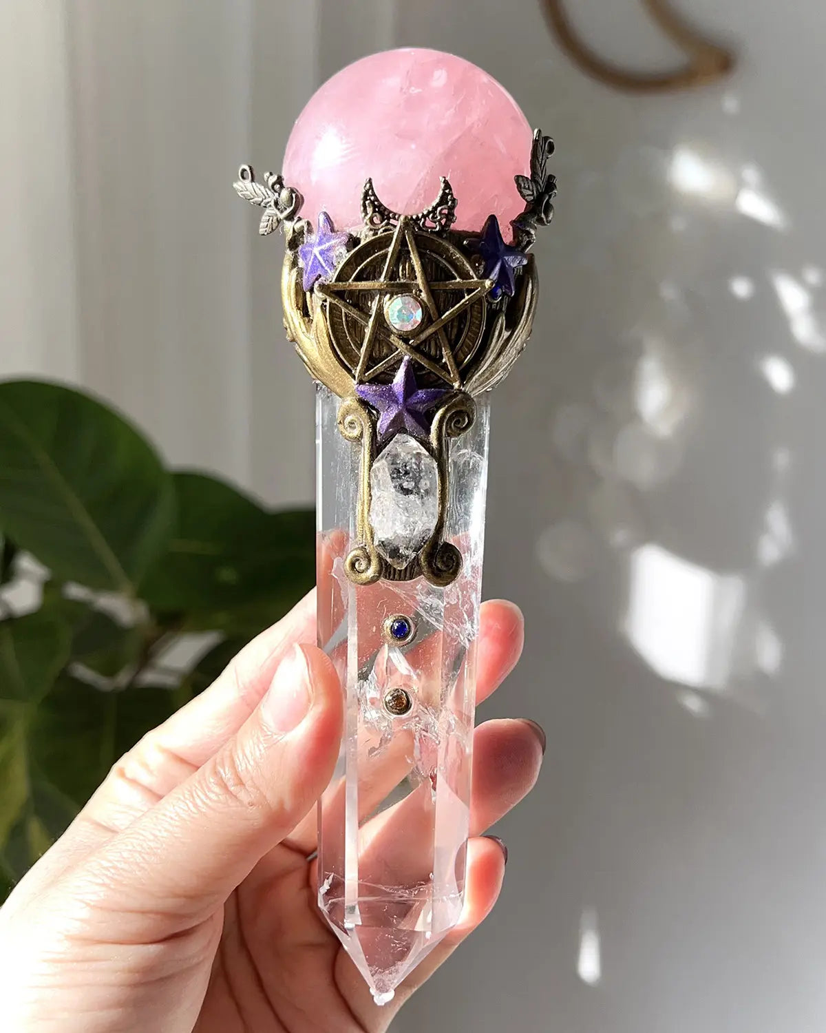 Natural Crystal Wand for Energy & Spiritual Decor