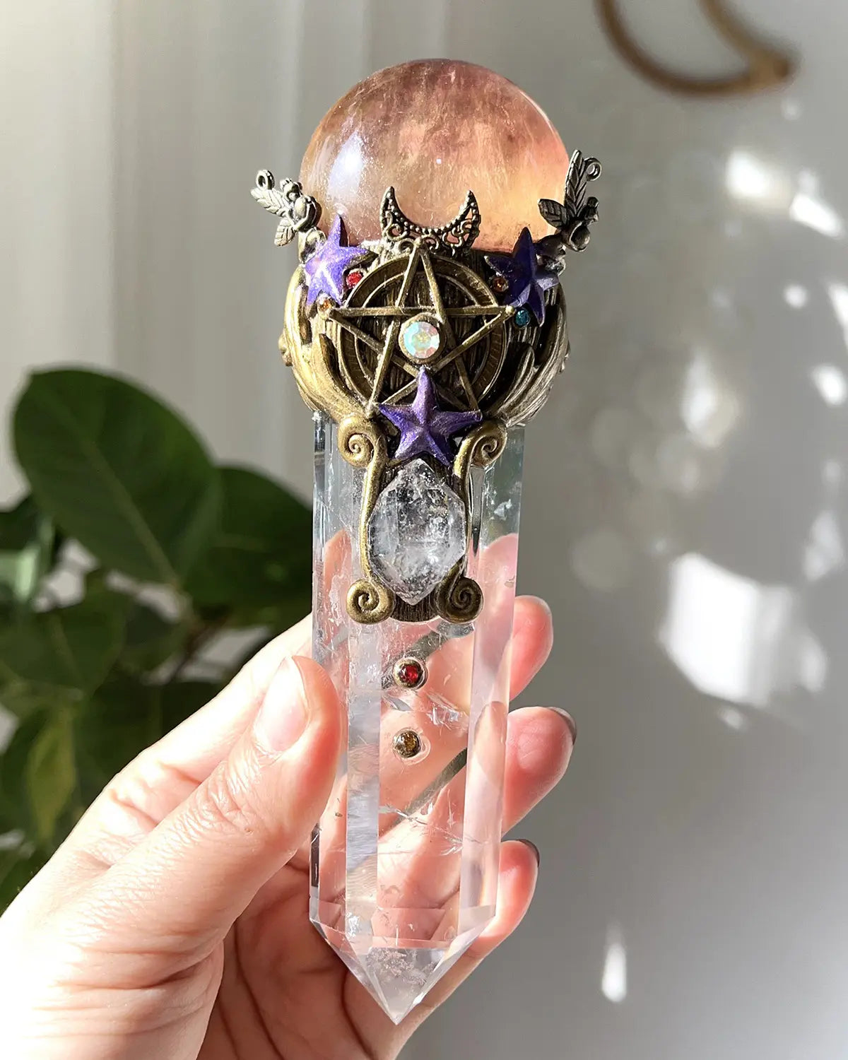 Natural Crystal Wand for Energy & Spiritual Decor