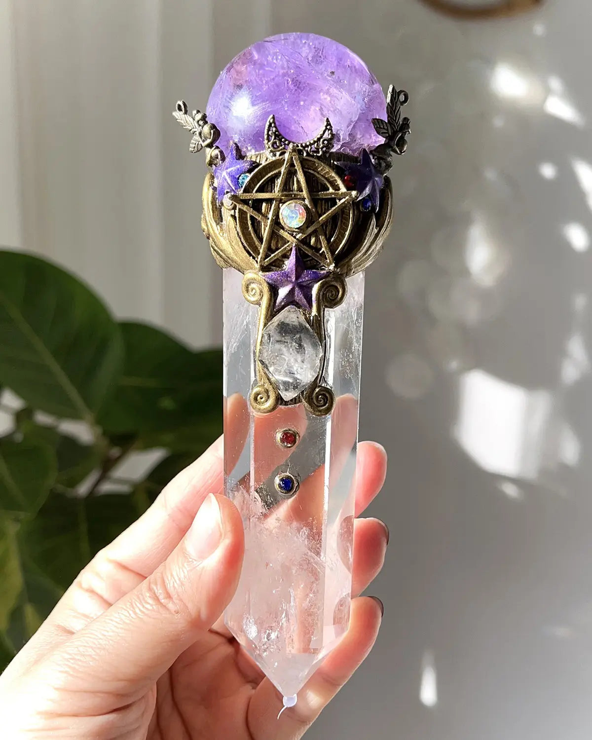 Natural Crystal Wand for Energy & Spiritual Decor
