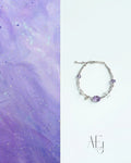 Natural Amethyst & Crystal Bracelet for Calm, Intuition & Good Luck