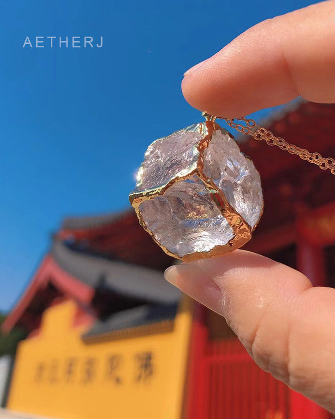 Himalayan White Quartz Point Pendant for Positive Energy & Inner Glow