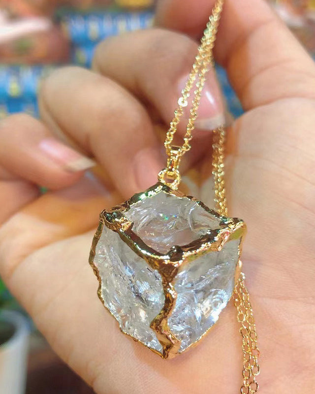 Himalayan White Quartz Point Pendant for Positive Energy & Inner Glow