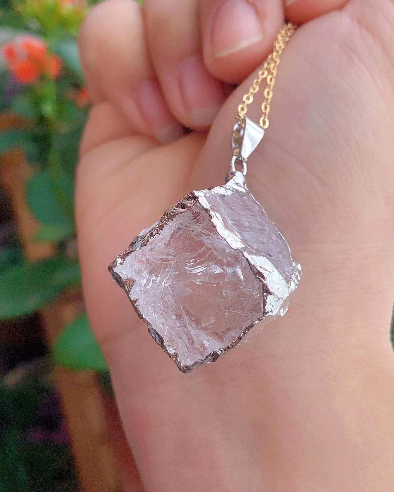 Himalayan White Quartz Point Pendant for Positive Energy & Inner Glow