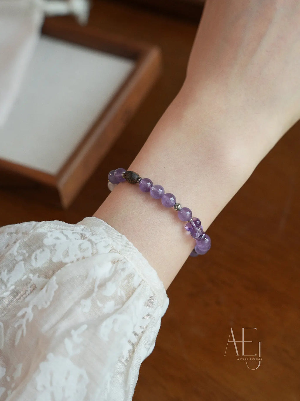 Natural Amethyst Multi-Bead Bracelet | Calm · Protection · Good Fortune