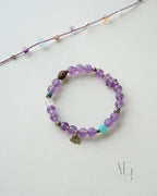 Natural Amethyst Multi-Bead Bracelet | Calm · Protection · Good Fortune
