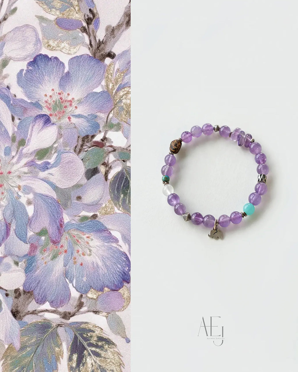 Natural Amethyst Multi-Bead Bracelet | Calm · Protection · Good Fortune