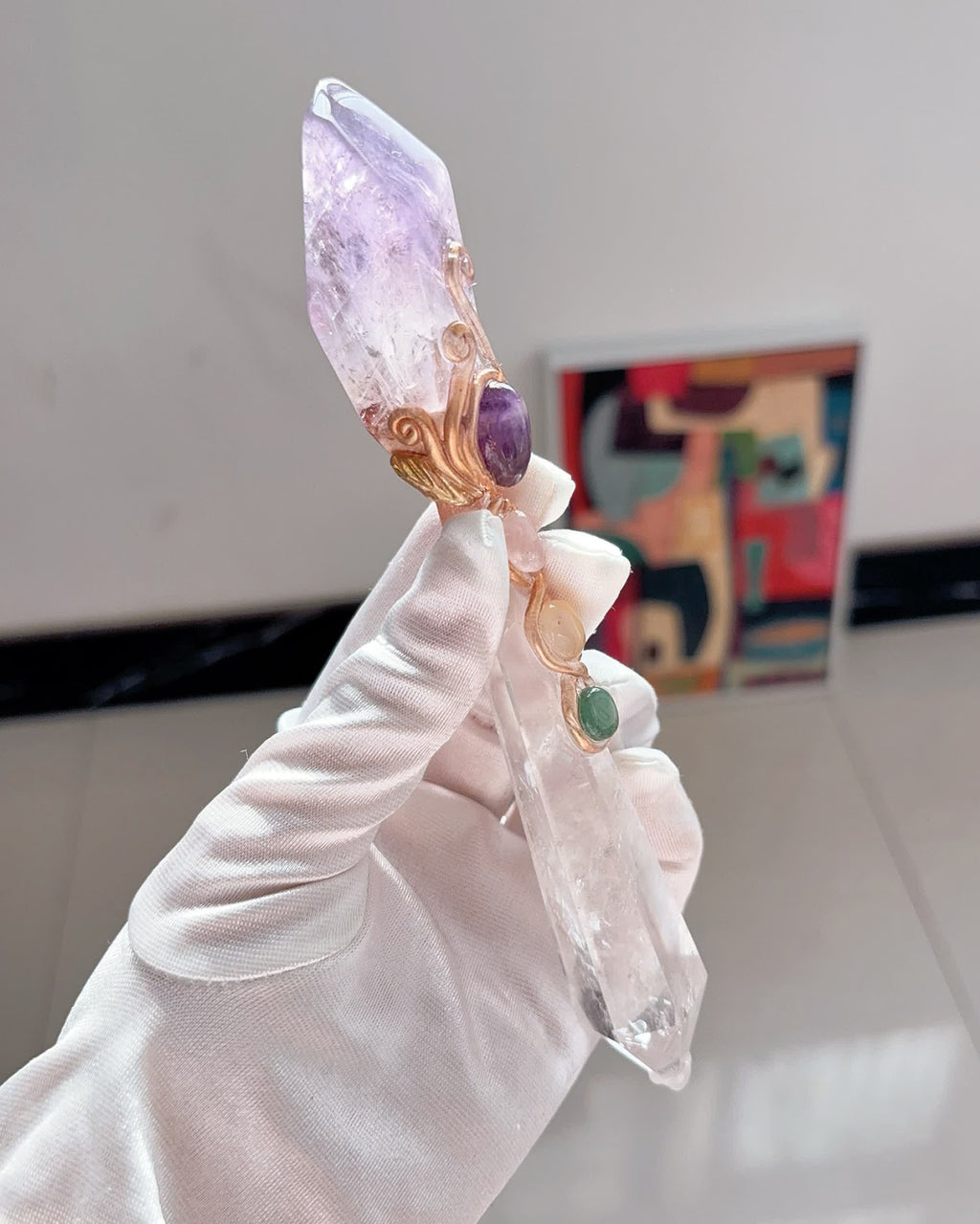 Natural Crystal Wand | Energy, Healing & Spiritual Ornament