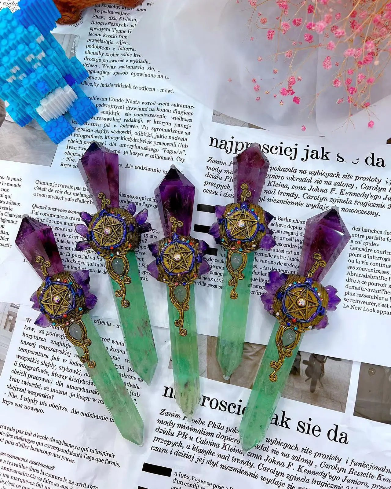 Natural Crystal Magic Wand for Rituals, Spells & Spiritual Decor