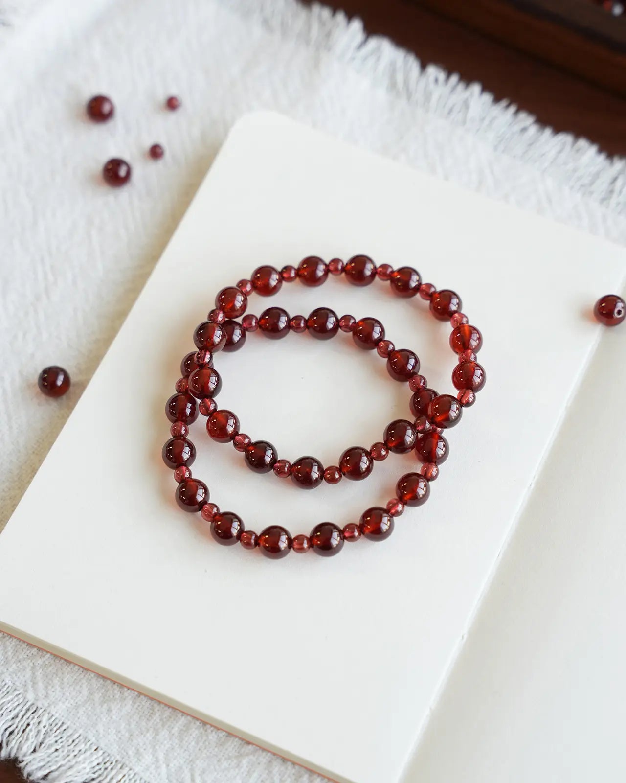 Natural High-Quality Garnet Bracelet for Vitality, Confidence & Love