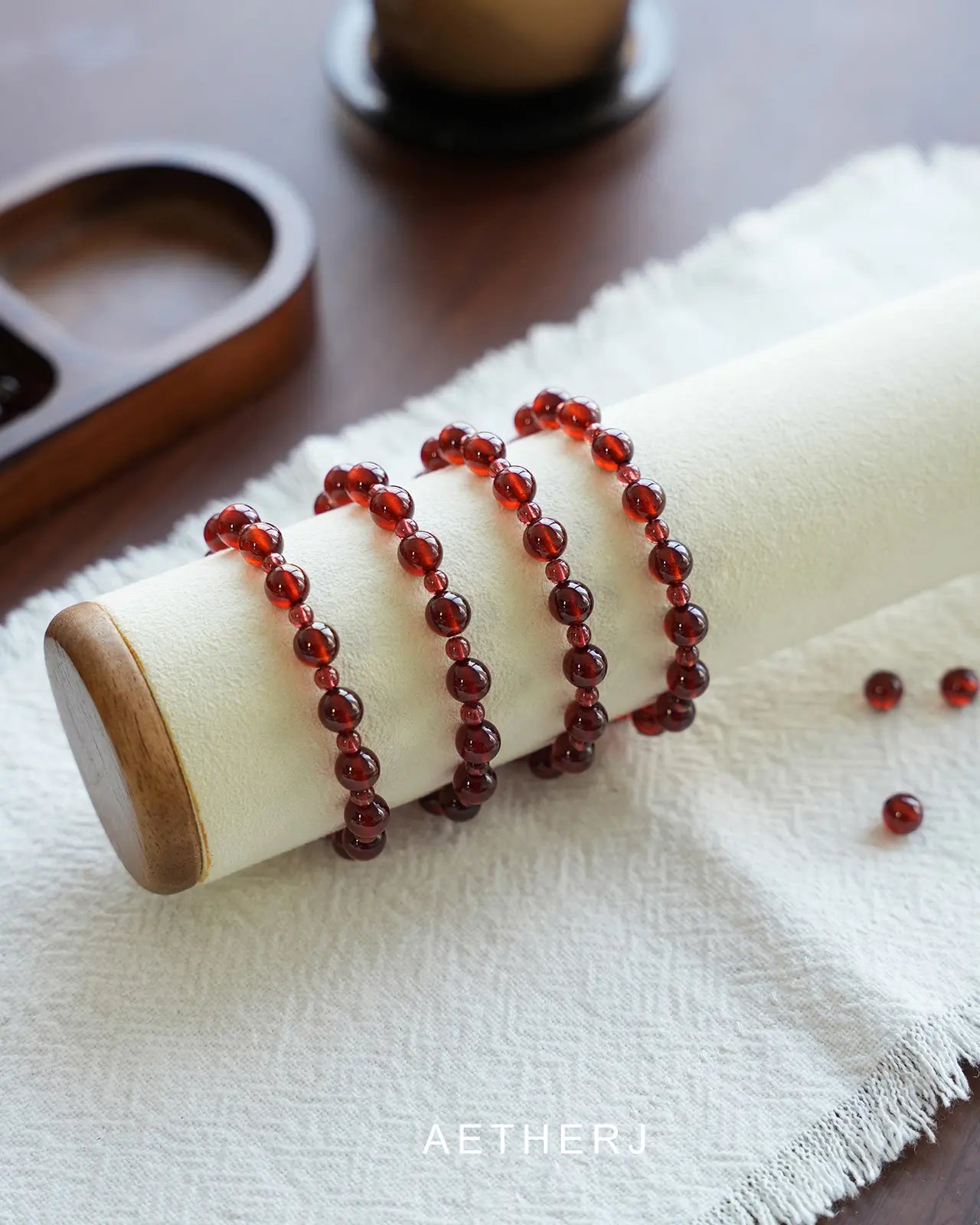 Natural High-Quality Garnet Bracelet for Vitality, Confidence & Love