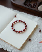 Natural High-Quality Garnet Bracelet for Vitality, Confidence & Love