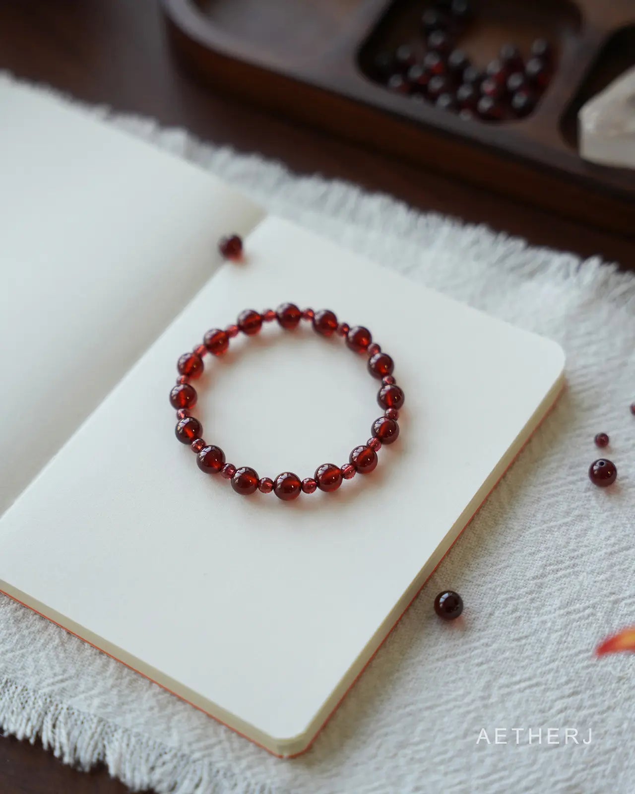 Natural High-Quality Garnet Bracelet for Vitality, Confidence & Love