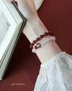 Natural High-Quality Garnet Bracelet for Vitality, Confidence & Love