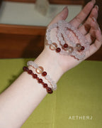 Natural Madagascar Pink Quartz Bracelet for Love, Balance & Protection