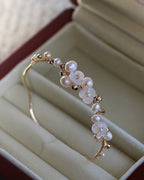 Natural Pearl & Shell Bracelet for Elegance, Calm & Feminine Energy