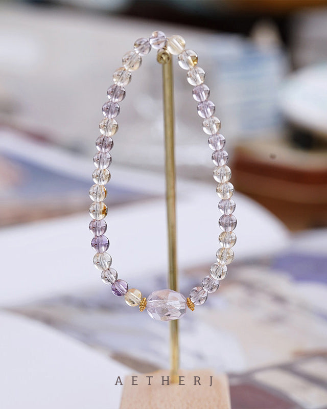 Citrine & Amethyst Bracelet for Abundance, Calm & Daily Balance