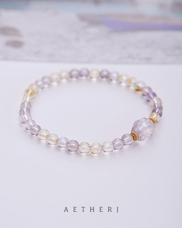Citrine & Amethyst Bracelet for Abundance, Calm & Daily Balance