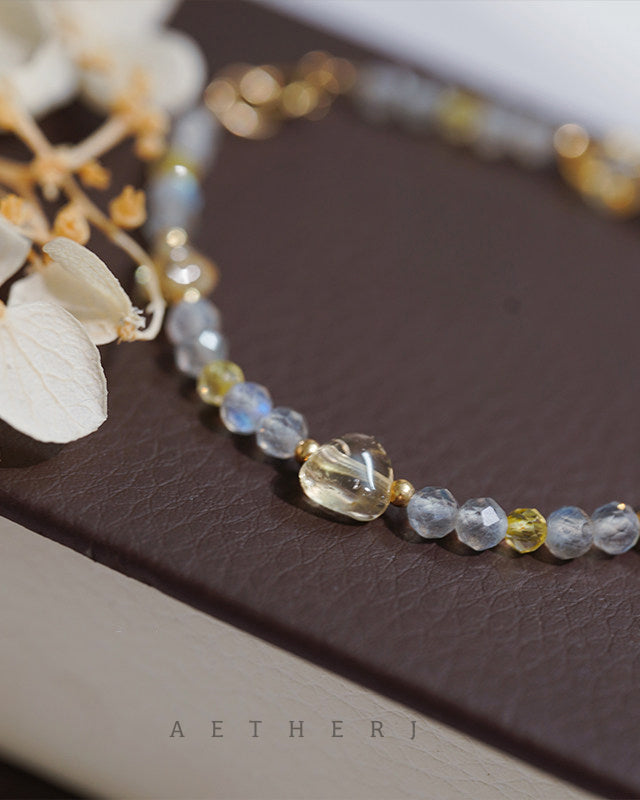 Citrine & Moonstone Bracelet for Abundance, Intuition & Daily Radiance