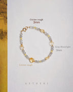 Citrine & Moonstone Bracelet for Abundance, Intuition & Daily Radiance