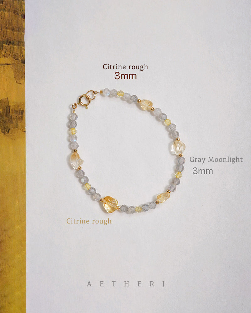 Citrine & Moonstone Bracelet for Abundance, Intuition & Daily Radiance