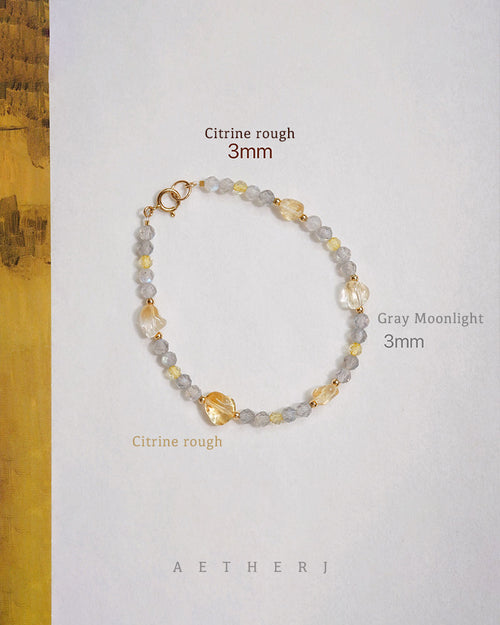 Citrine & Moonstone Bracelet for Abundance, Intuition & Daily Radiance