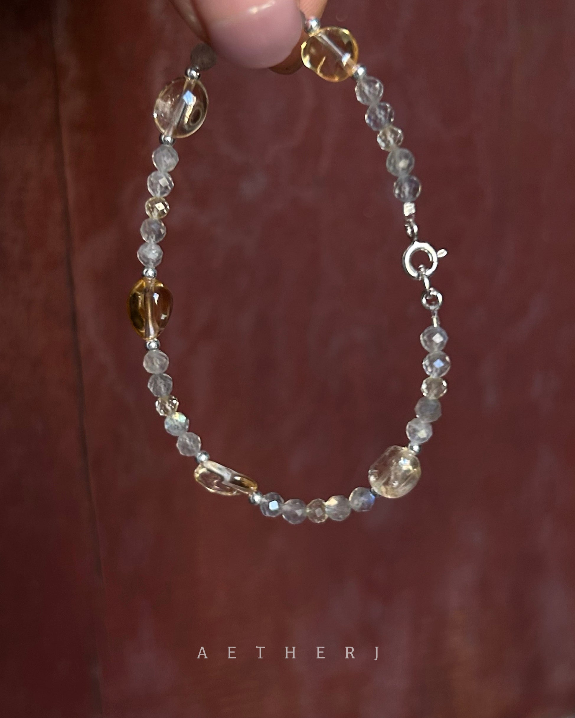 Citrine & Moonstone Bracelet for Abundance, Intuition & Daily Radiance