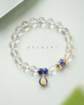 Clear Quartz & Lapis Lazuli Bracelet with Zaki Lama for Protection & Wisdom