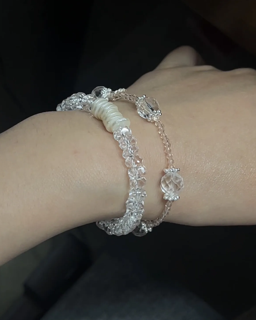 Clear Quartz & Pearl Bracelet for Elegance, Clarity & Everyday Grace