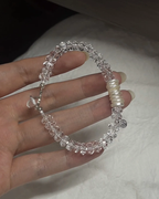 Clear Quartz & Pearl Bracelet for Elegance, Clarity & Everyday Grace