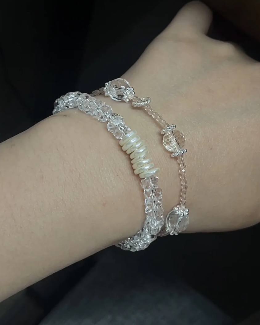 Clear Quartz & Pearl Bracelet for Elegance, Clarity & Everyday Grace