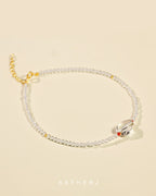 Clear Quartz & Sterling Silver Anklet for Luck, Purity & Everyday Elegance