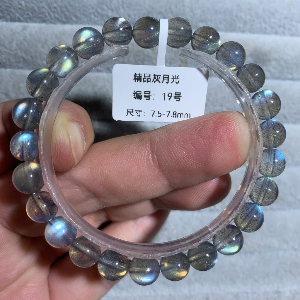 Exquisite Iridescent Gray Moonstone Ladies' Bracelet